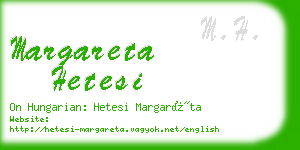 margareta hetesi business card